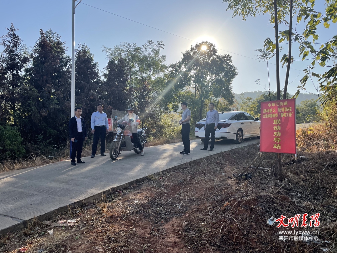 龚志桂到水东江街道督导森林防灭火工作