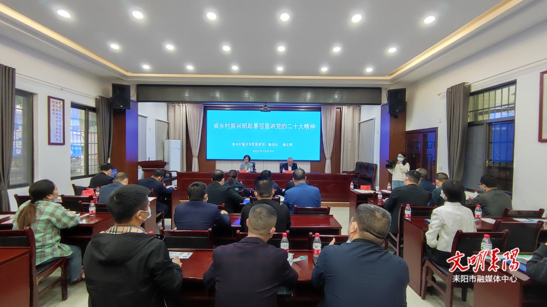【新征程•加油干】杨文辉到耒阳市三架街道宣讲党的二十大精神