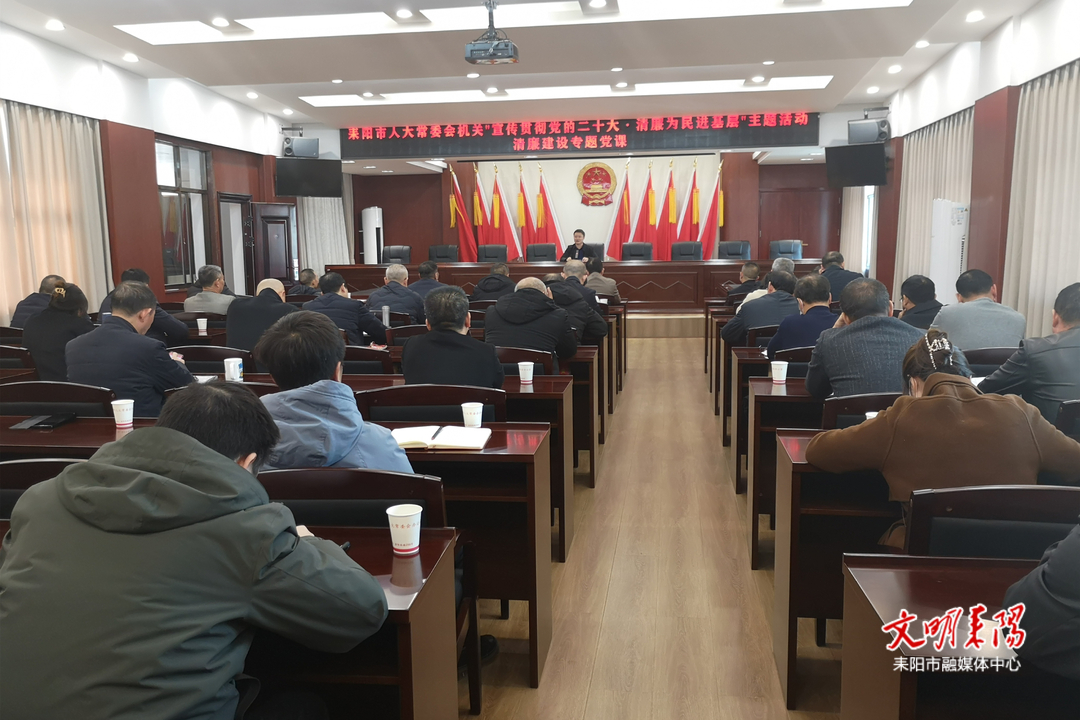 【新征程•加油干】耒阳市人大常委会举办“宣传贯彻二十大 清廉为民进基层”专题党课