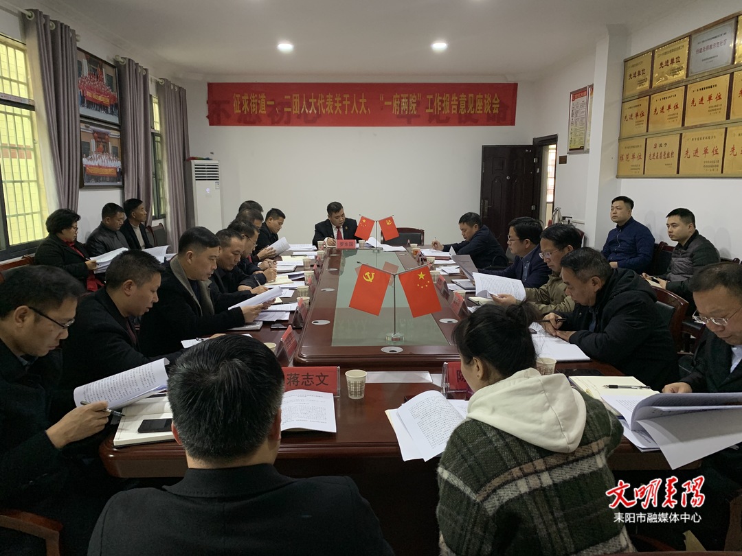 ​刘廷斌就人大、“一府两院”工作报告征求街道一、二团代表团意见