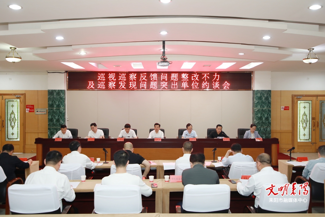 耒阳市委约谈巡视巡察反馈问题整改不力及巡察发现问题突出单位党组织书记