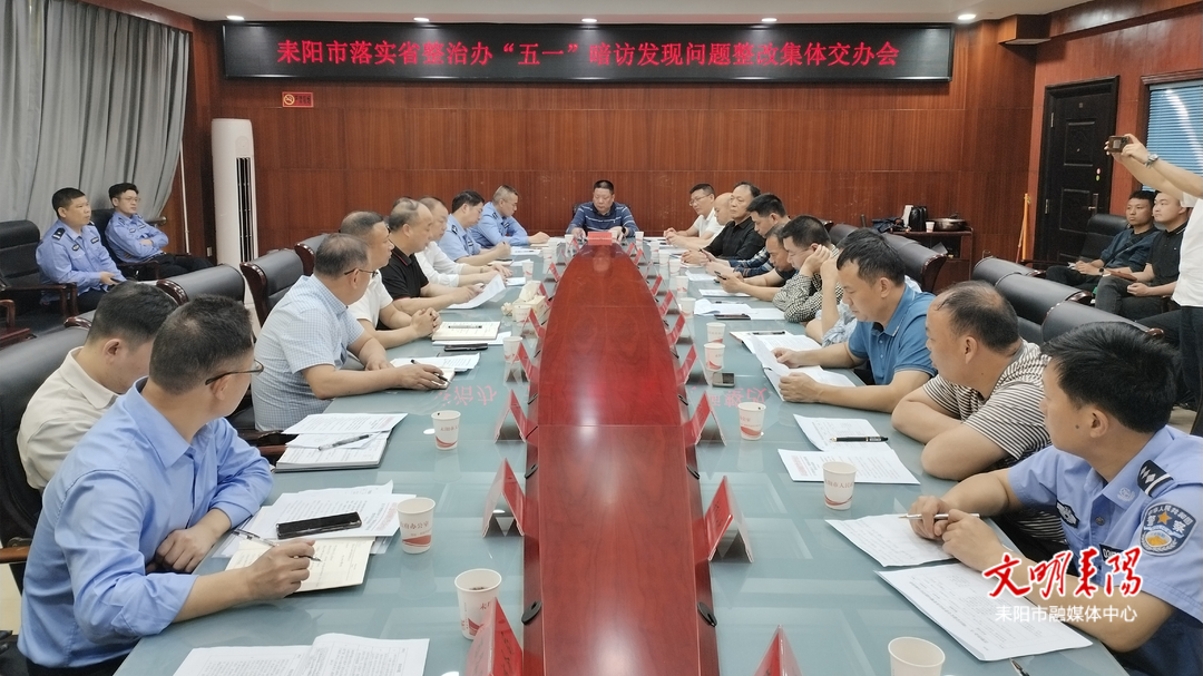 我市召开落实省整治办“五一”暗访发现问题整改交办会