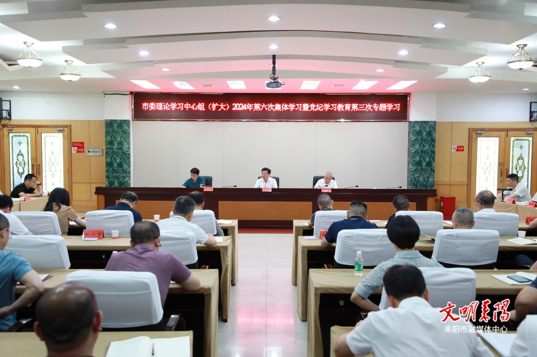 耒阳市委理论学习中心组开展2024 年第六次集体学习暨党纪学习教育第三次专题学习