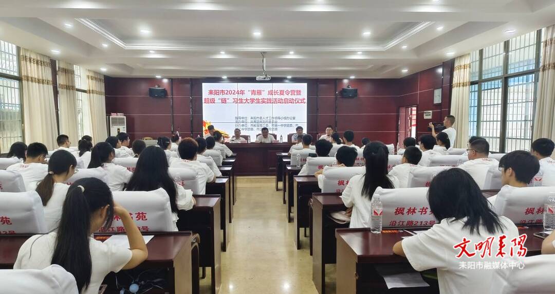 耒阳市2024年“青雁”成长夏令营暨超级“链习生”大学生实践活动正式启动