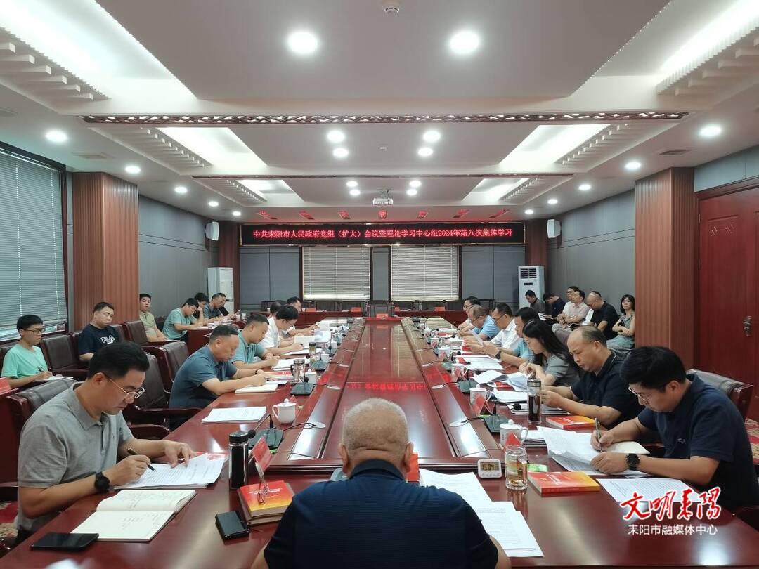 耒阳市政府党组理论学习中心组举行2024年第八次集体学习