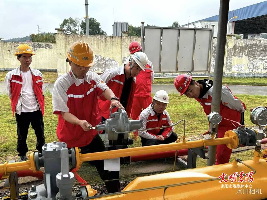 耒阳城区中压燃气管网顺利升压 提升输送能力保障冬季稳定供气