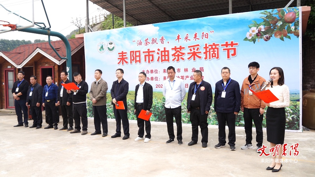 耒阳：油茶采摘比赛庆丰收