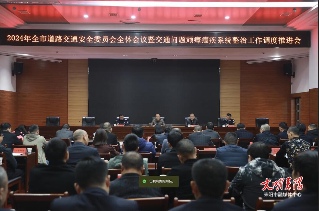 全面推进顽瘴痼疾整治 耒阳市召开2024年道路交通安全委员会会议