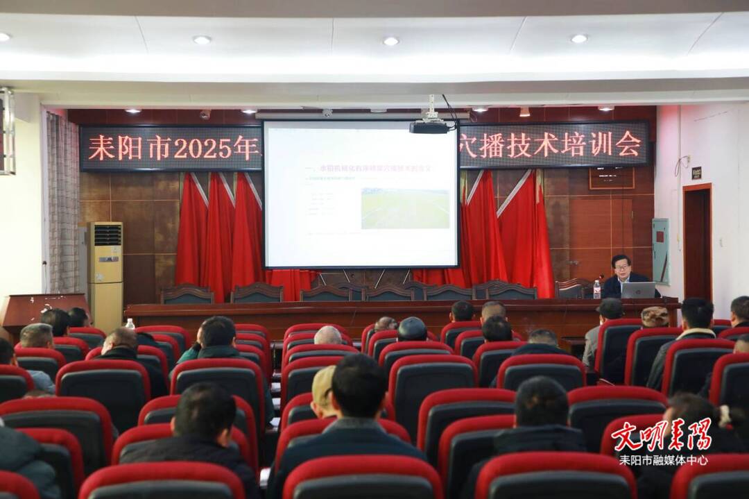 耒阳市举办机插机抛与精量穴播现场演示会