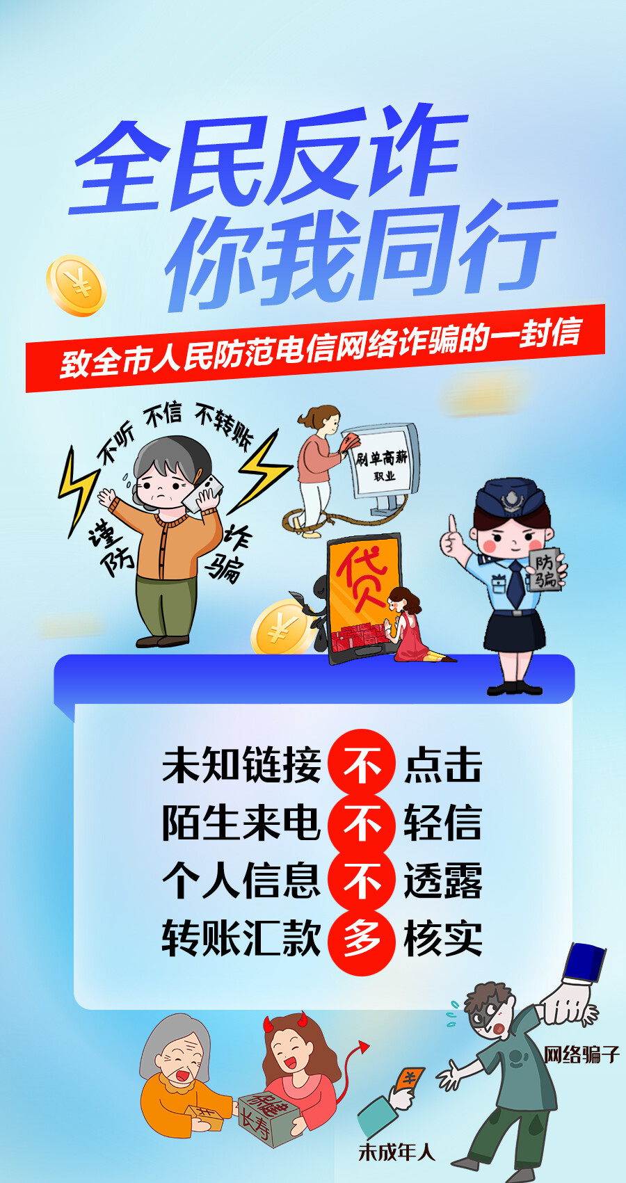 致全市人民防范电信网络诈骗的一封信