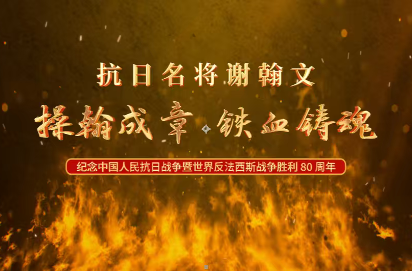 《抗日名将谢翰文  操翰成章 铁血铸魂》