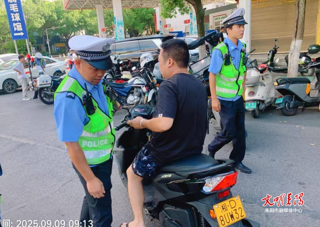 耒阳交警大队：织密“一盔一带”安全网 守护群众出行路