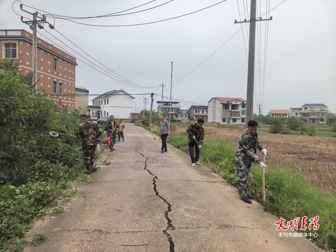 永济镇开展道路杂草清理行动，助力美丽乡村换新颜