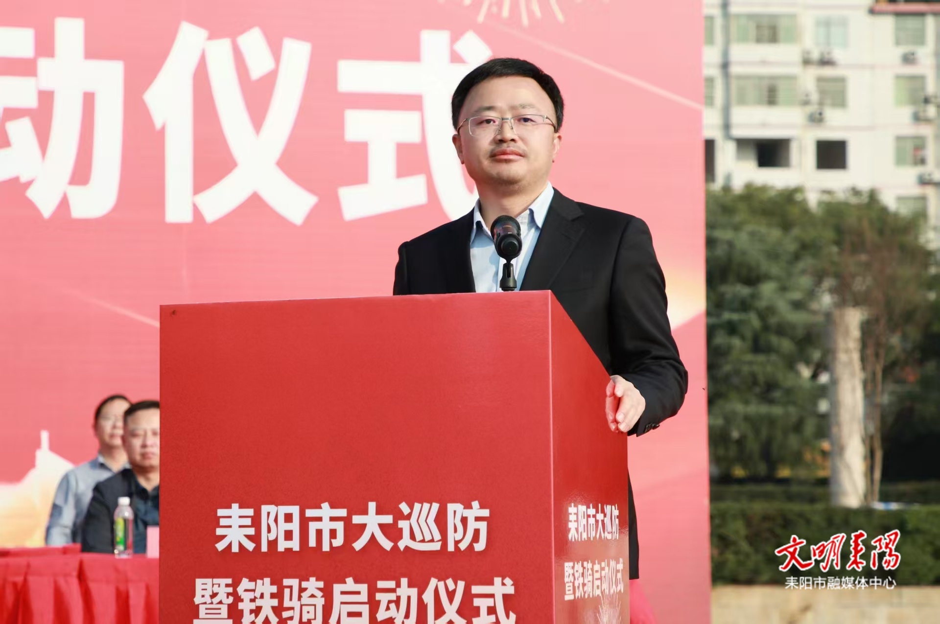 张润槐出席全市巡防队伍出征仪式