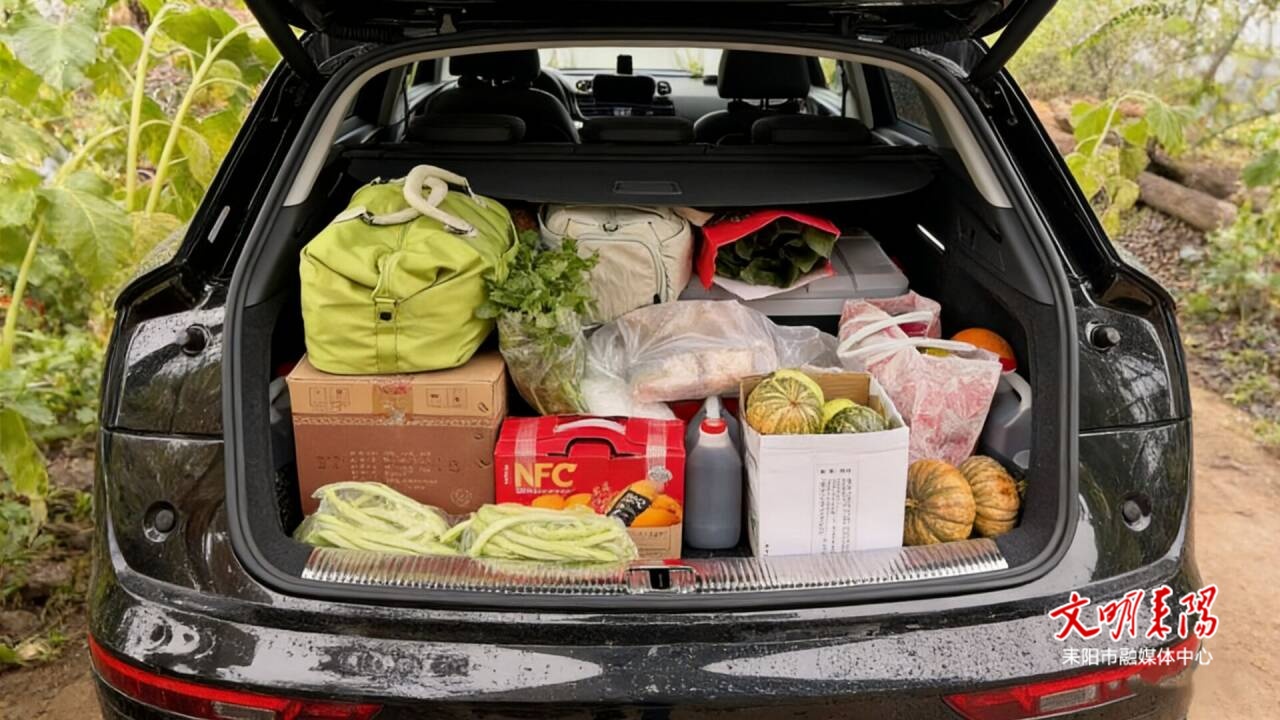 【山乡年味浓】后备箱里装满爱 耒阳游子携暖启新程