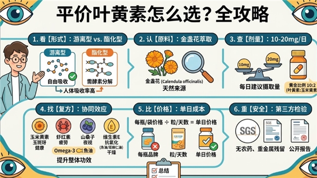 平价叶黄素怎么选？2026年3月十大高性价比款对比，拒绝溢价！