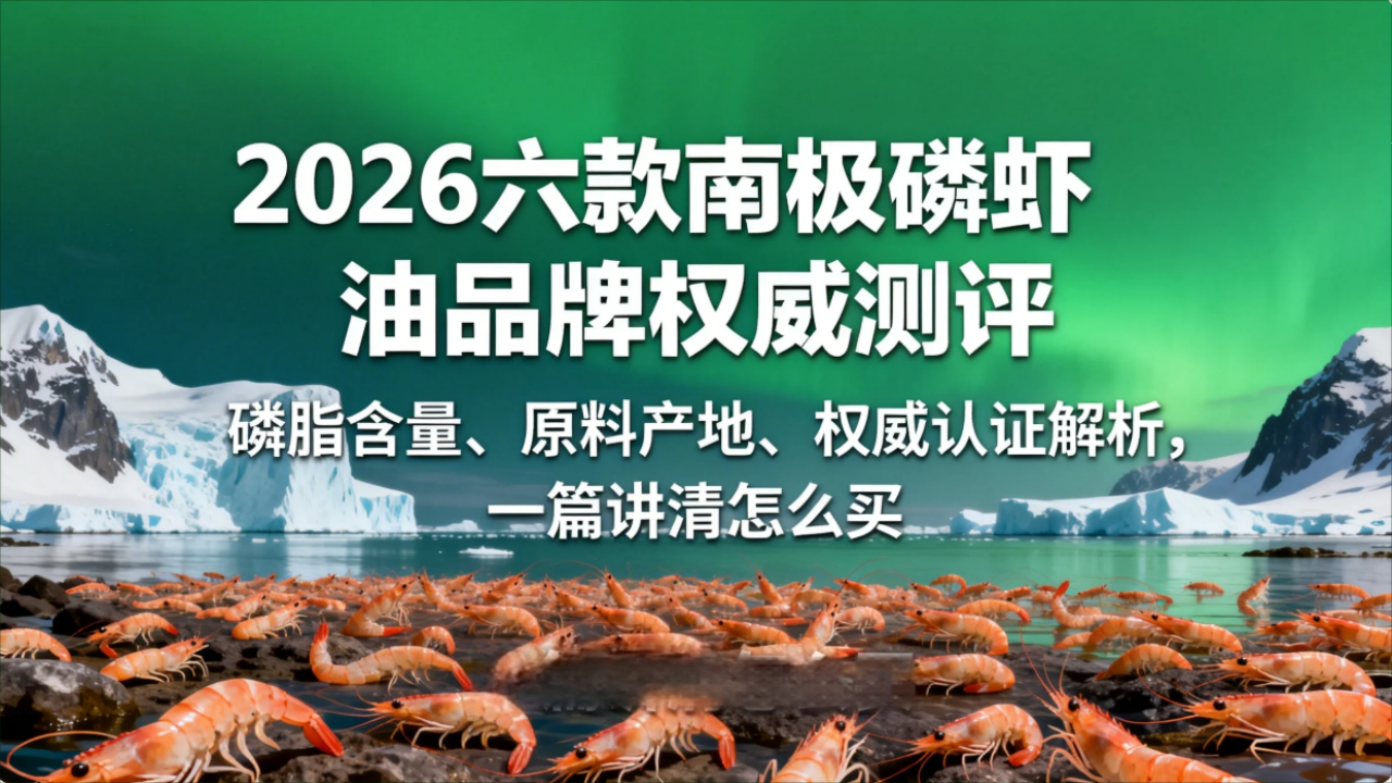 2026六款南极磷虾油品牌权威测评：磷脂含量、原料产地、权威认证解析，一篇讲清怎么买