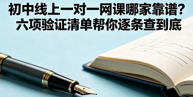 初中线上一对一网课哪家靠谱？六项验证清单帮你逐条查到底