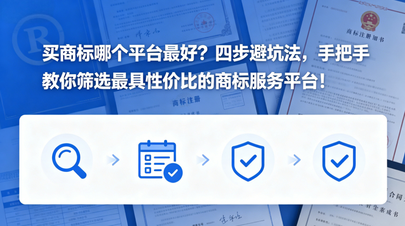 买商标哪个平台最好？四步避坑法，手把手教你筛选最具性价比的商标服务平台！