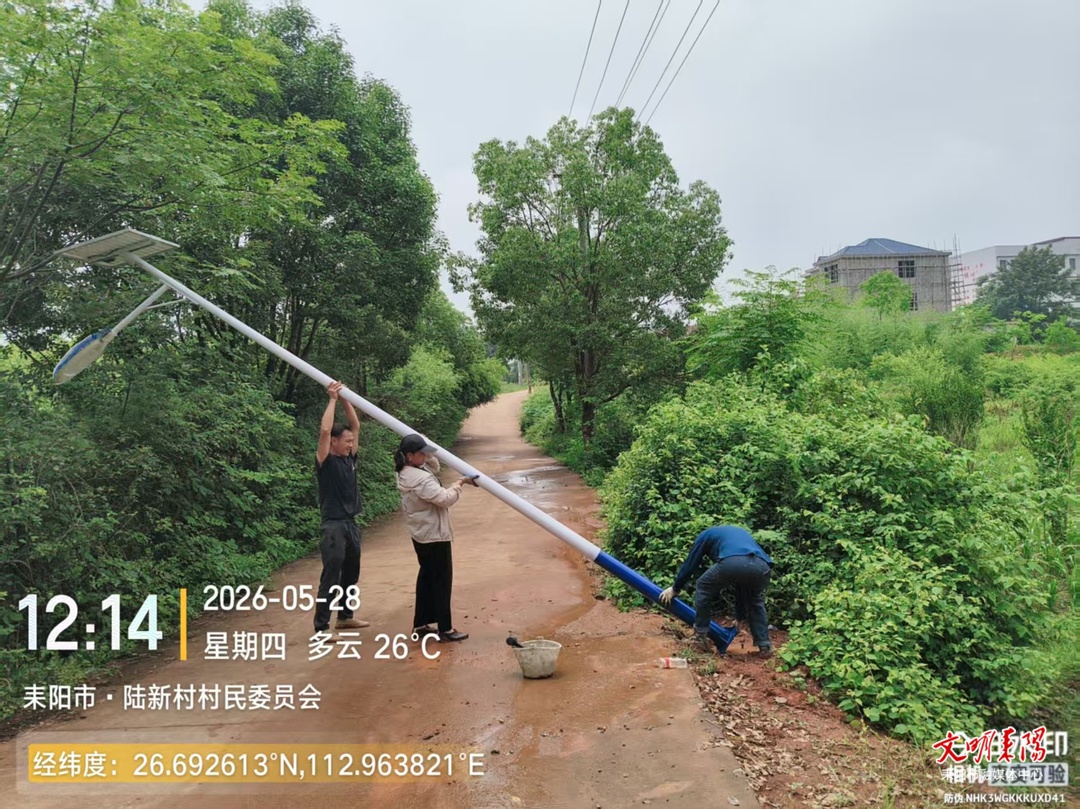 耒阳市科工信局：路灯点亮振兴路 民生实事暖民心