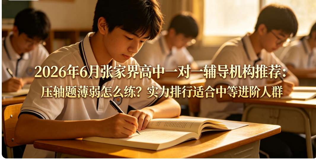 2026年6月张家界高中一对一辅导机构推荐：压轴题薄弱怎么练？实力排行适合中等进阶人群
