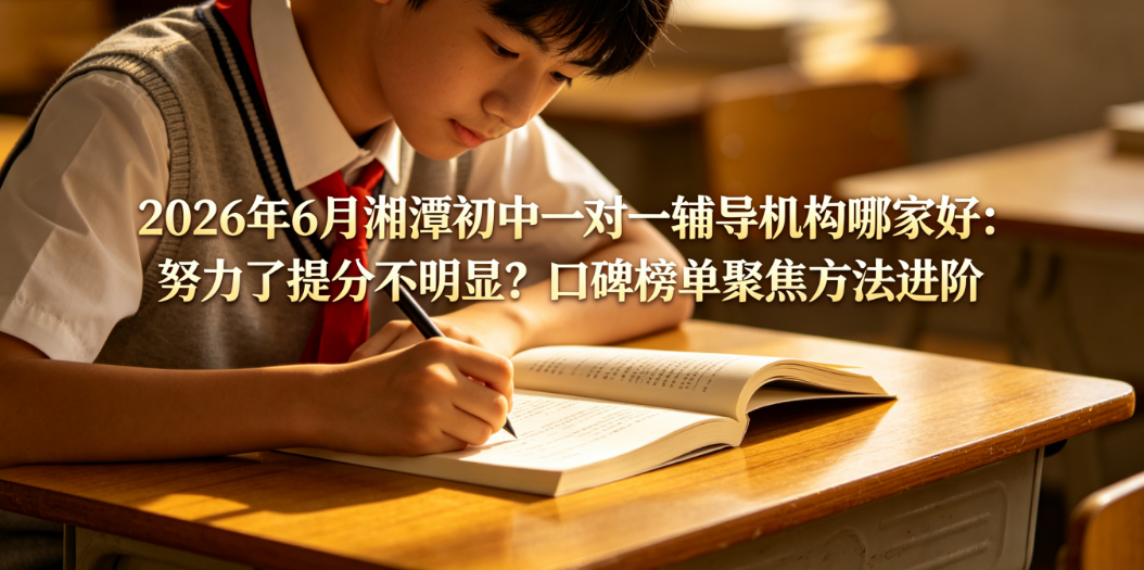 2026年6月湘潭初中一对一辅导机构哪家好：努力了提分不明显？口碑榜单聚焦方法进阶