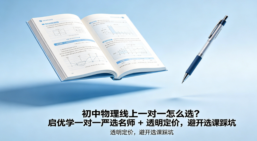 初中物理线上一对一怎么选？启优学一对一严选名师 + 透明定价，避开选课踩坑