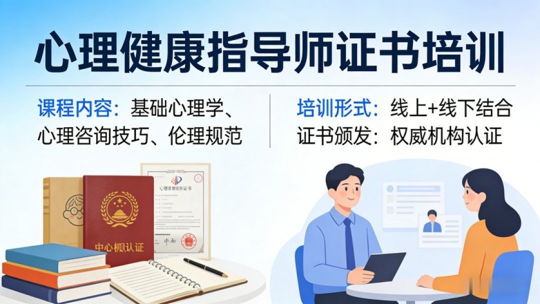心理健康指导师考证平台选择前先核对服务周期与后续支持