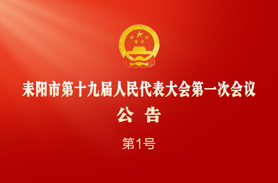 耒阳市第十九届人民代表大会第一次会议公告